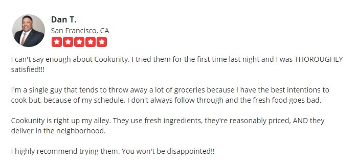 Cookunity Meals Customer reviews
